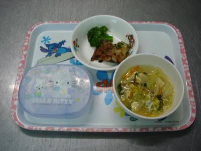 魚の味噌マヨ焼き☆和え物☆野菜と卵のスープ