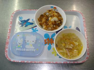 豆腐とナスのグラタン☆春雨スープ