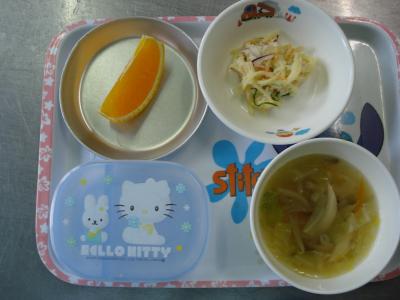 スパポテサラダ☆オレンジ☆野菜スープ
