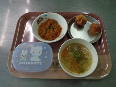 キーマカレー☆野菜スープ★豆腐ドーナツ