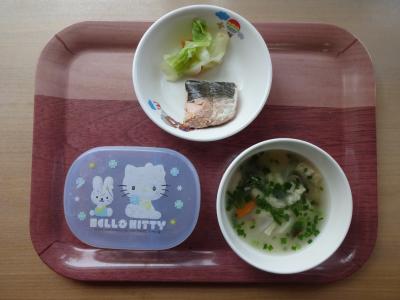 魚の塩焼き☆蒸し野菜☆味噌汁