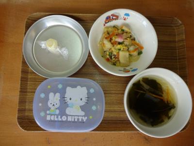 高野豆腐の卵とじ☆すまし汁☆チーズ
