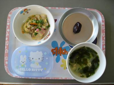 高野豆腐の卵とじ☆味噌汁☆プルーン