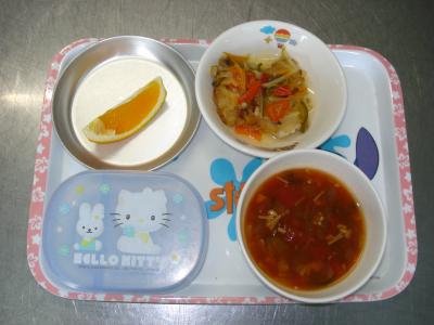 魚の甘酢あんかけ☆果物☆トマトスープ