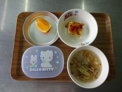 ポテトオムレツ☆春雨スープ☆果物