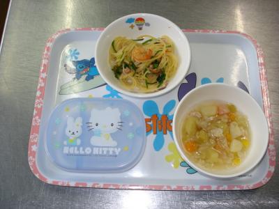 白菜の和風スパゲティー☆野菜スープ