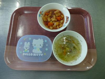 ポークビーンズ☆野菜スープ