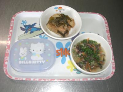魚の味噌煮☆白菜スープ