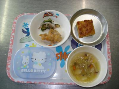 チキン南蛮☆ゆかり和え☆野菜スープ★豆腐のケーキ