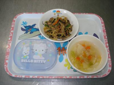 和風スパゲティー☆野菜スープ