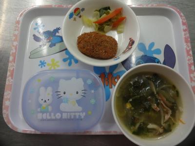 里芋コロッケ☆蒸し野菜☆野菜スープ