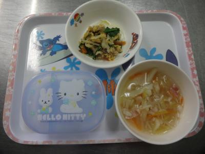 ニラ玉炒め☆野菜スープ